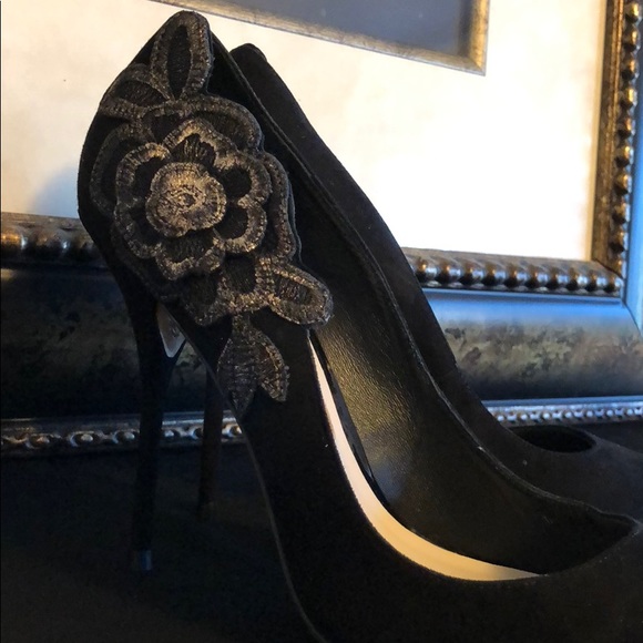 Sophia Webster Black Suede Shoes - Size 9 (39) New - Picture 1 of 8